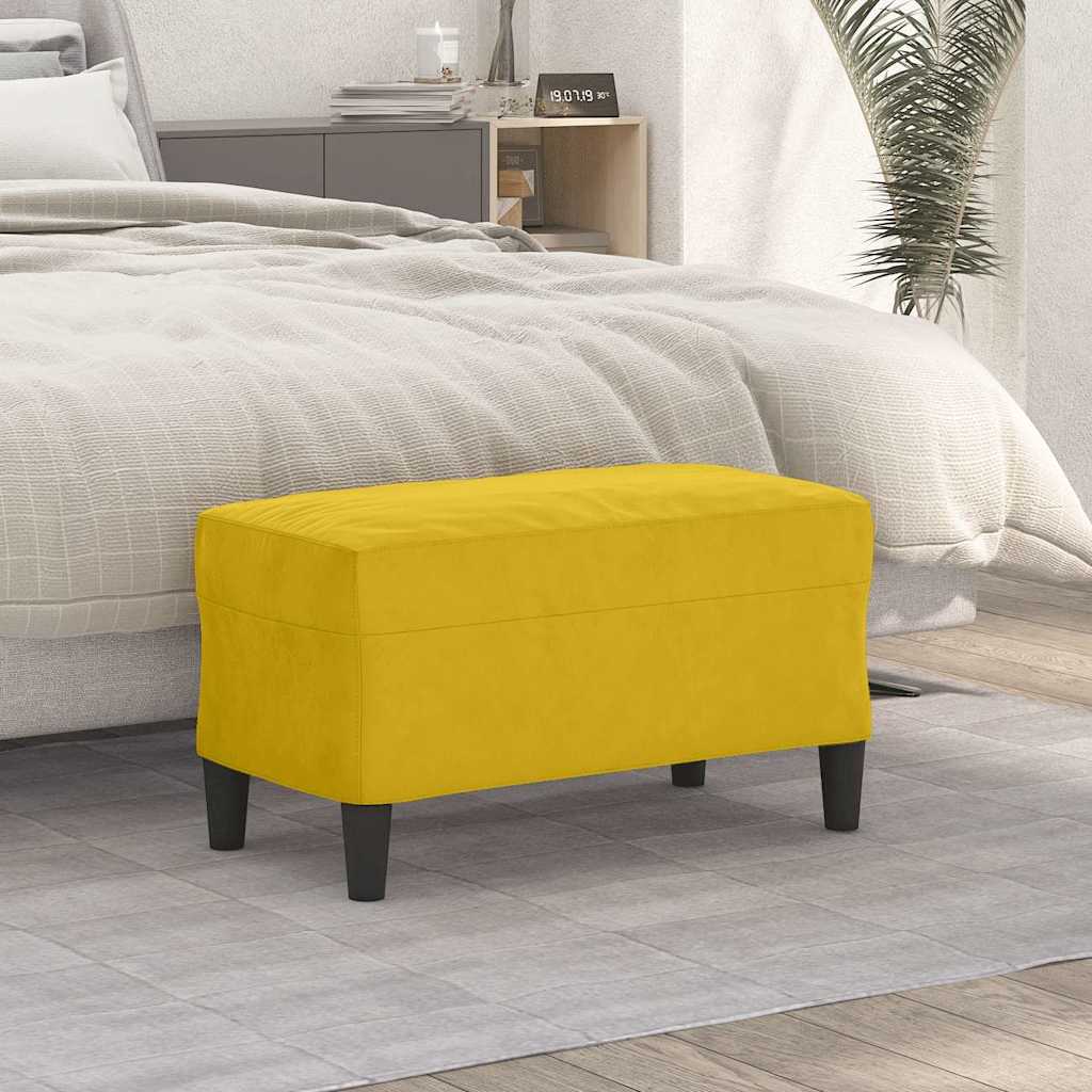 Sitzbank Gelb 70x35x41 cm Samt