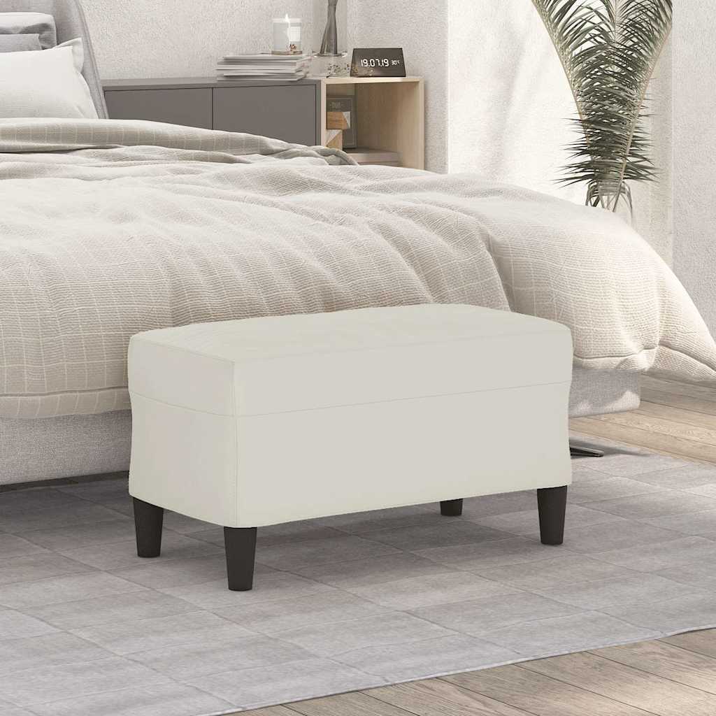 Sitzbank Creme 70x35x41 cm Samt