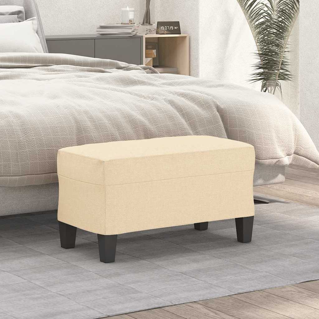 Sitzbank Creme 70x35x41 cm Stoff