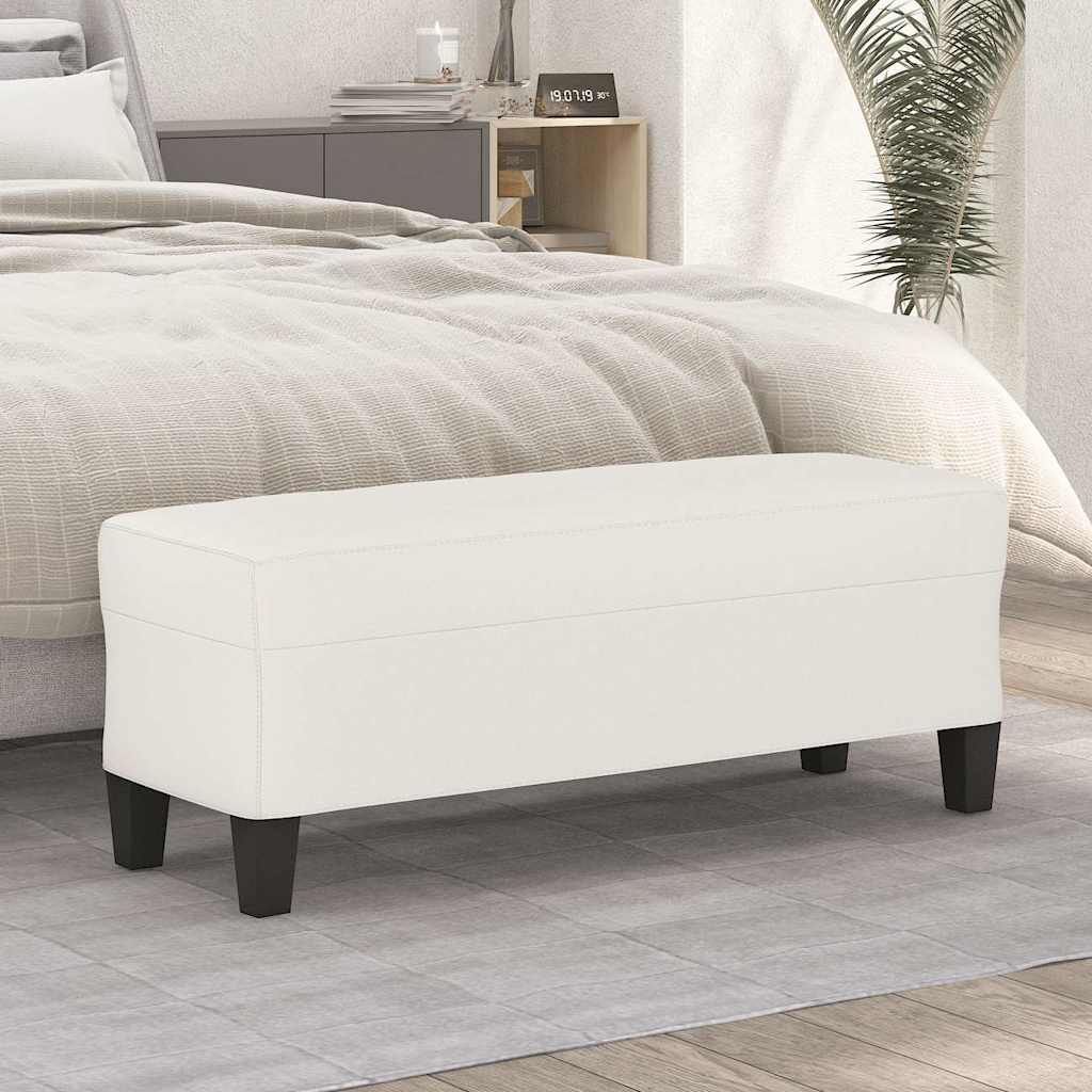 Sitzbank Beige 100x35x41 cm Mikrofasergewebe