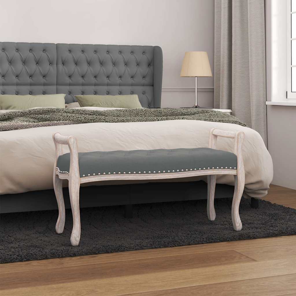 Sitzbank Dunkelgrau 110x45x60 cm Stoff