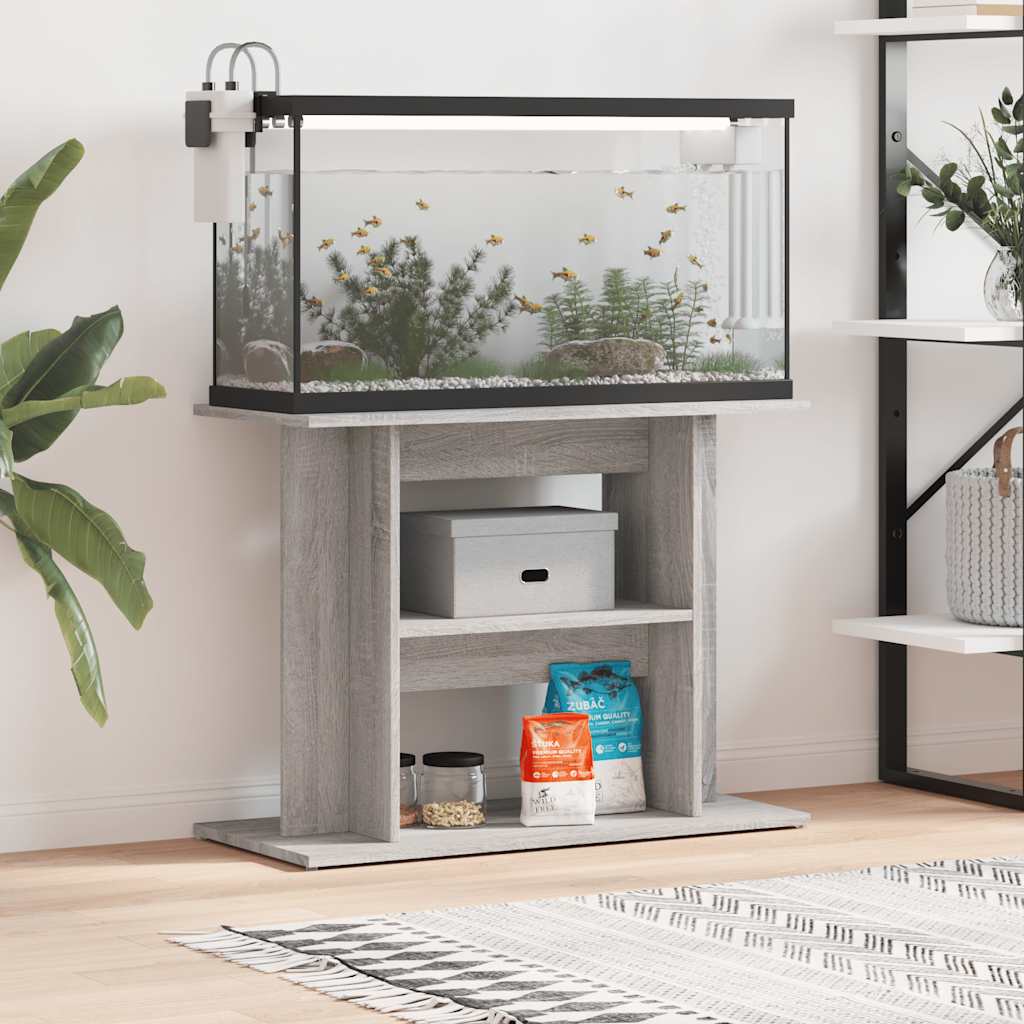 Aquariumständer Grau Sonoma 80 x 35 x 60 cm Holzwerkstoff
