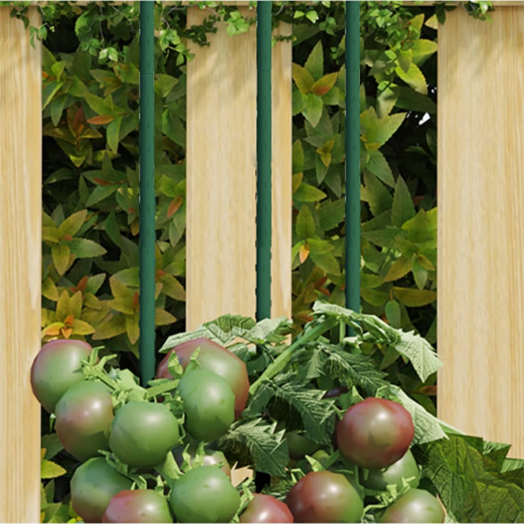 Pflanzenstützen 30 Stk. Grün 180 cm Stahl