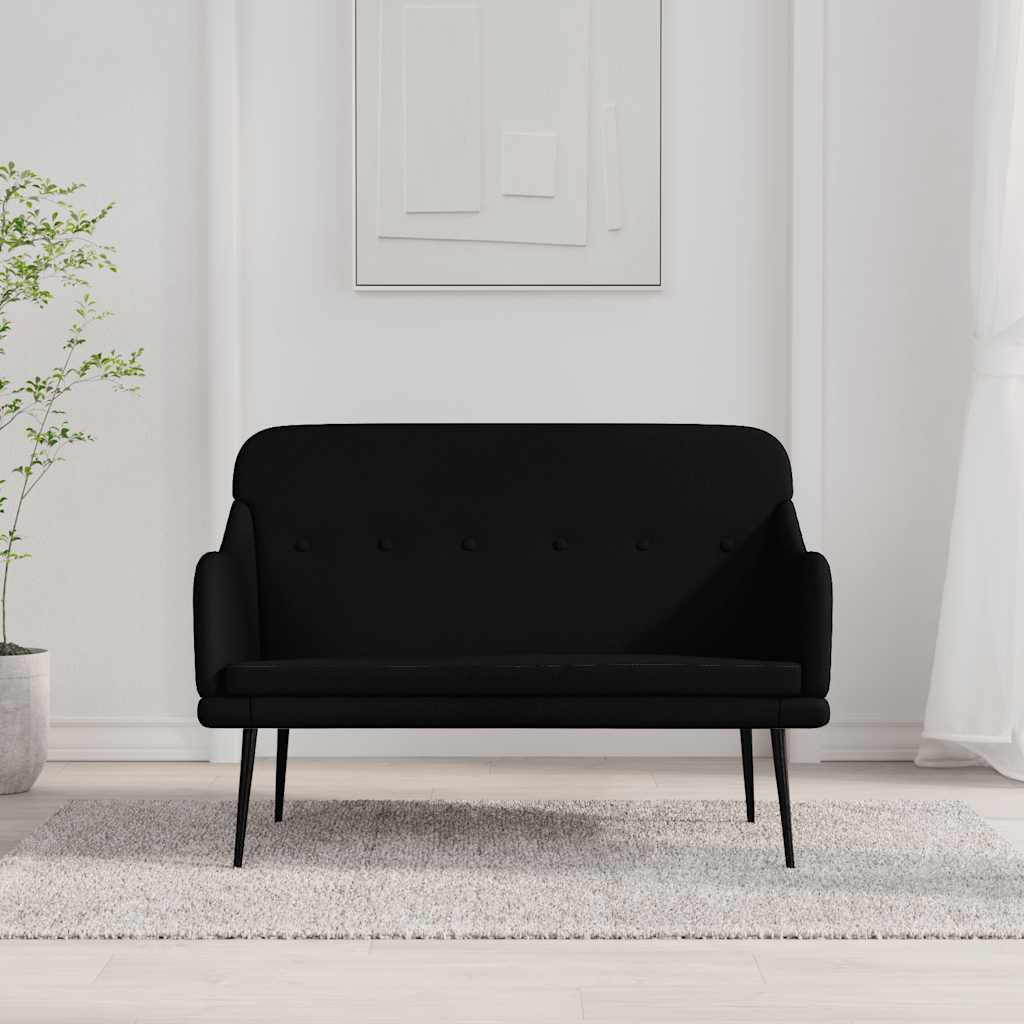 Sitzbank Schwarz 110x76x80 cm Stoff