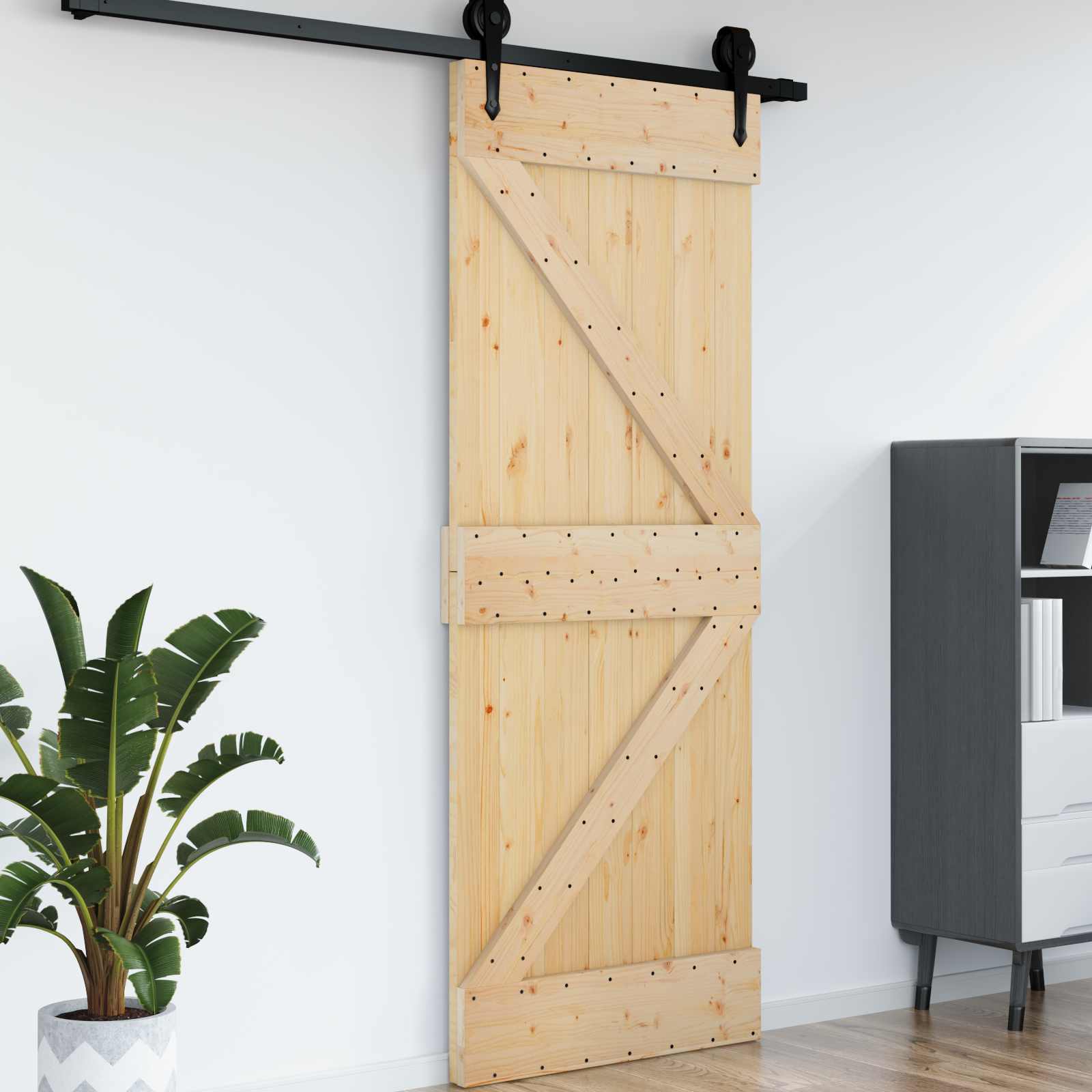 Tür NARVIK 85 x 210 cm Massivkiefer (Unbehandelt) Natur