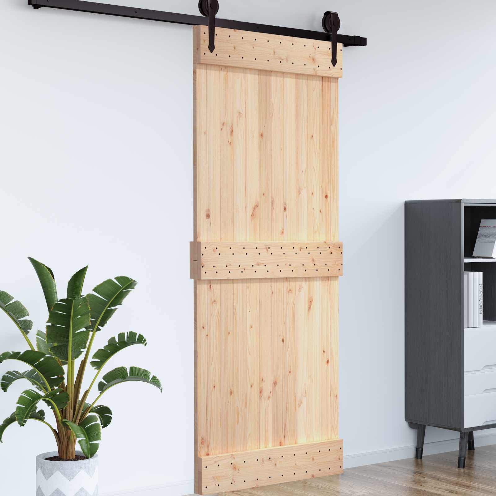 Tür NARVIK 70 x 210 cm Massivkiefer (Unbehandelt) Natur