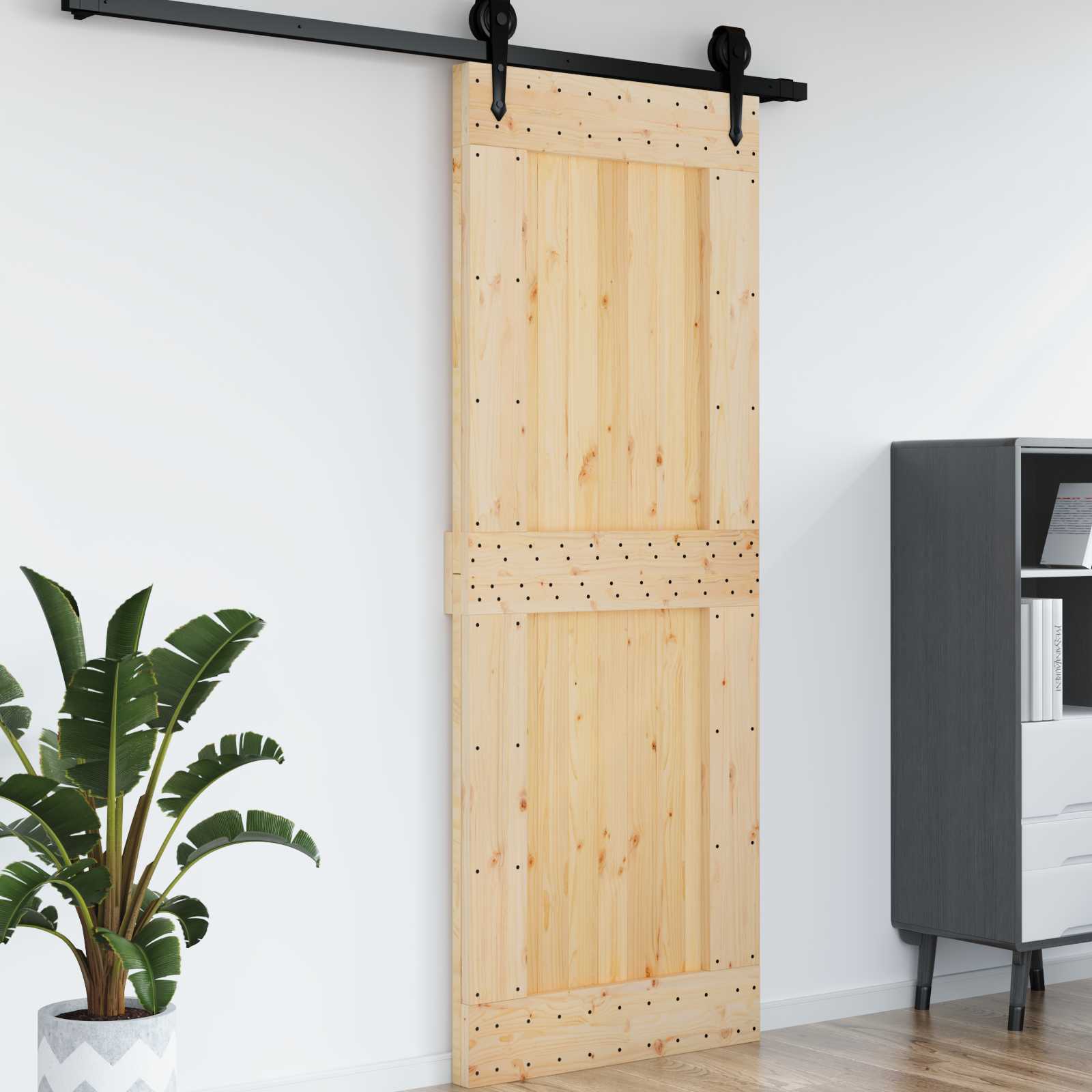 Tür NARVIK 85 x 210 cm Massivkiefer (Unbehandelt) Natur