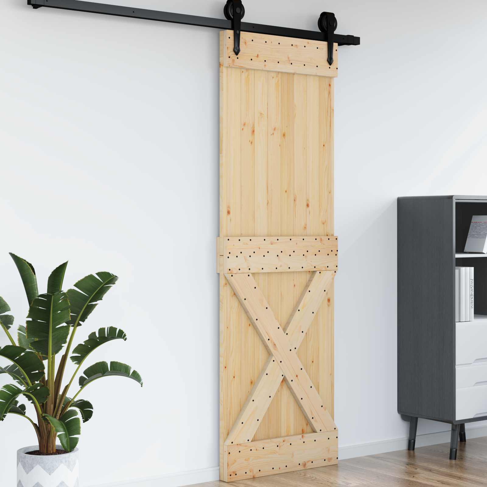 Tür NARVIK 70 x 210 cm Massivkiefer (Unbehandelt) Natur
