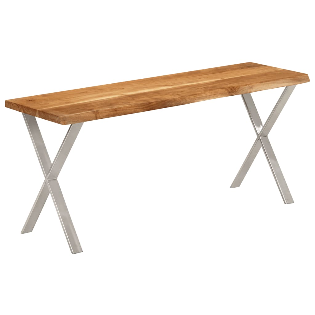 Bank Baumkante 105 cm Massivholz Akazie
