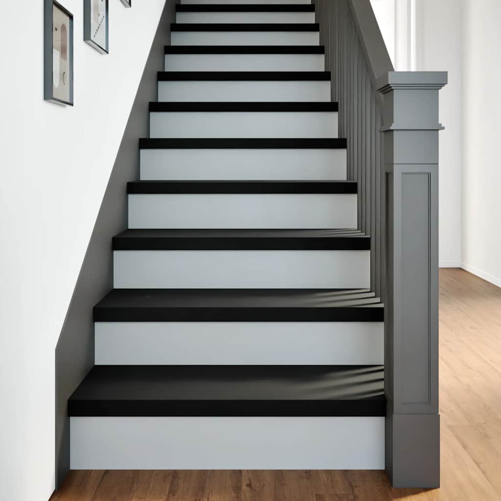 Treppenstufen 2 Stk. Braun-Schwarz 70x25x2 cm Massivholz Eiche