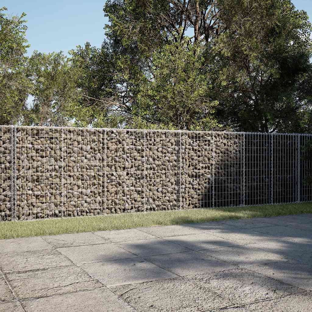Gabione mit Deckel 800x50x100 cm Verzinktes Eisen