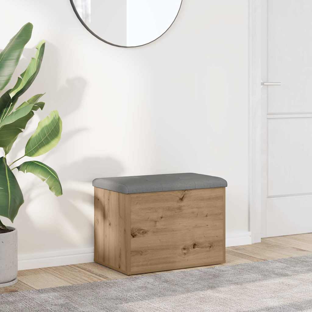 Sitzbank mit Stauraum Artisan-Eiche 62x42x45 cm Holzwerkstoff