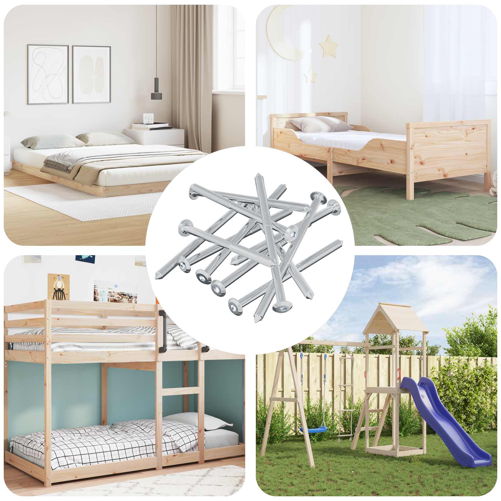 Schraube 12 stk. Silber M6 x 100 mm Stahl