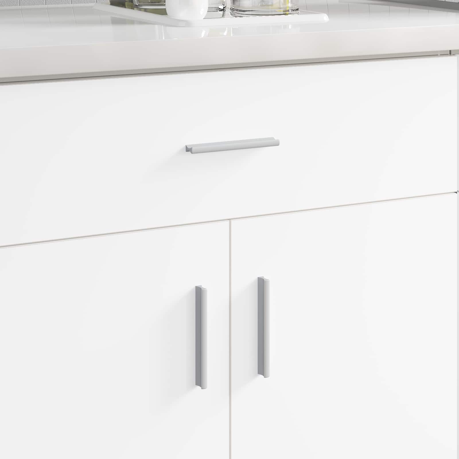 Griff Uni 12 stk. Silber 105,7 x 7,4 x 15,5 mm Aluminium