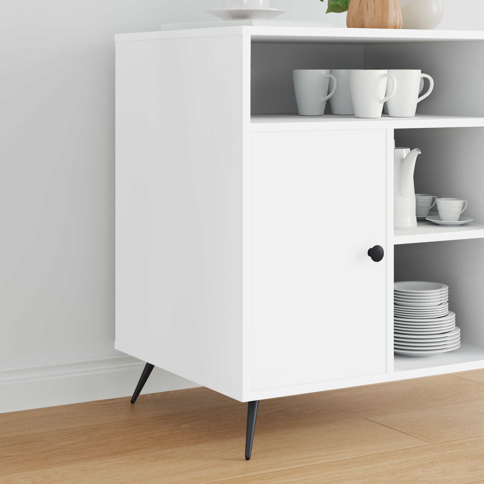 Standfüße 2 Stk. Schwarz 56 x 56 x 100 mm Eisen