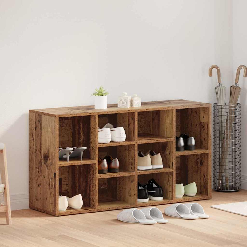 Schuhbank 103 x 30 x 54,5 cm Holzwerkstoff Altholz