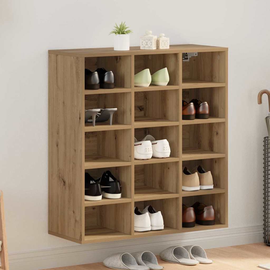 Schuhschrank 77,5 x 30 x 83,5 cm Holzwerkstoff Artisan-Eiche