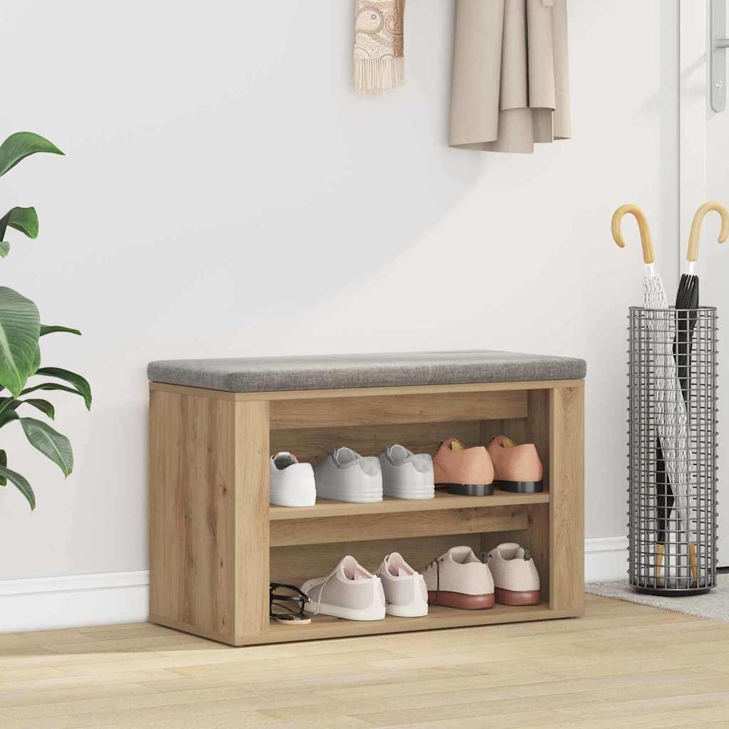 Schuhregal 75 x 35 x 45 cm Holzwerkstoff Artisan-Eiche