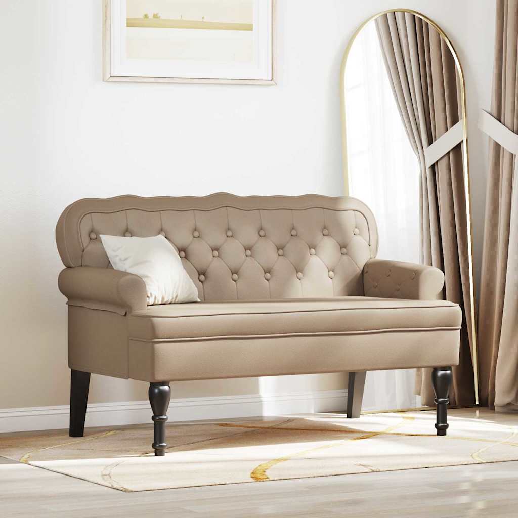 Chesterfield Bench Cappuccino 119,5 x 64,5 x 75 cm Kunstleder