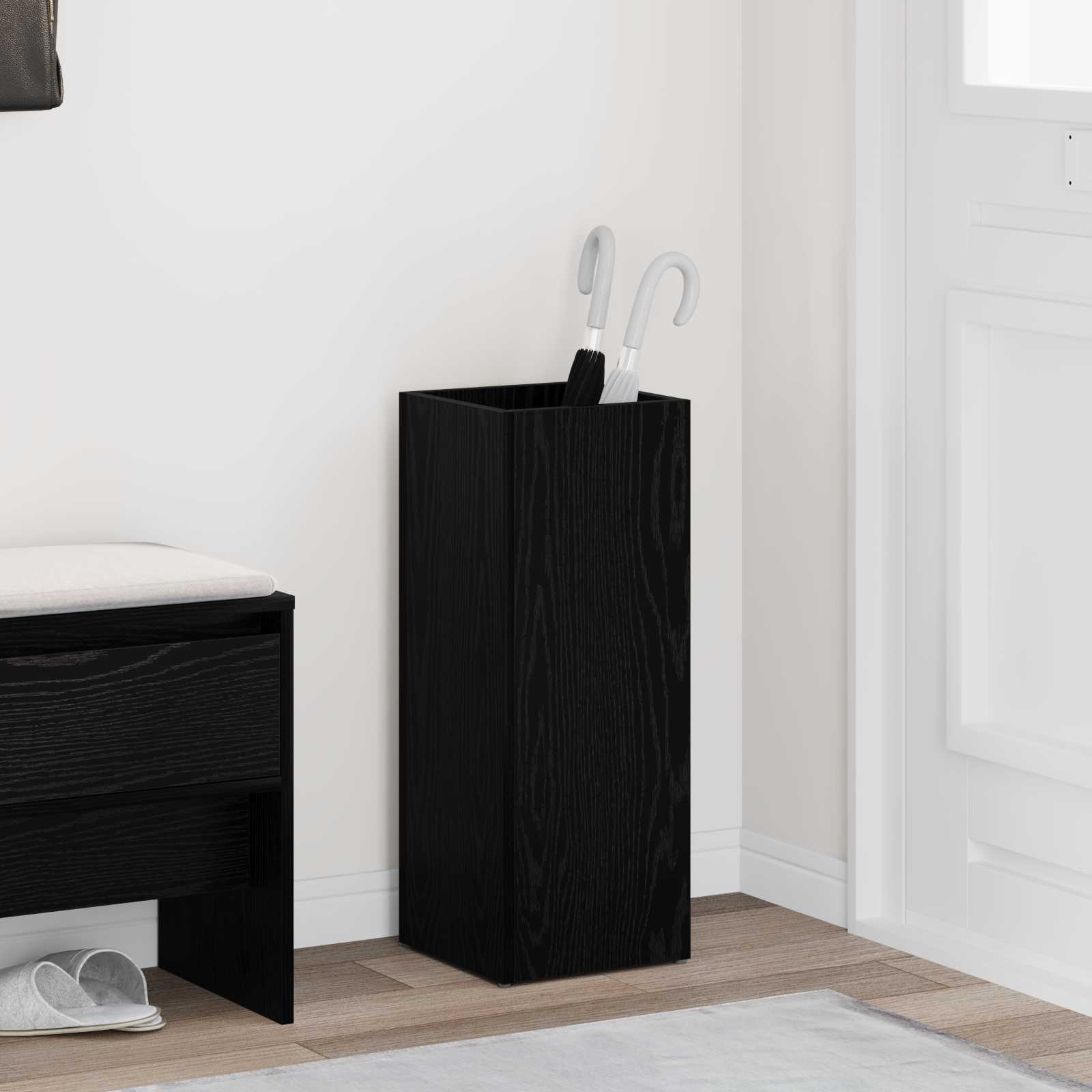 Sonnenschirmhalter Schwarz Eichen-Optik 25 x 24,5 x 64 cm