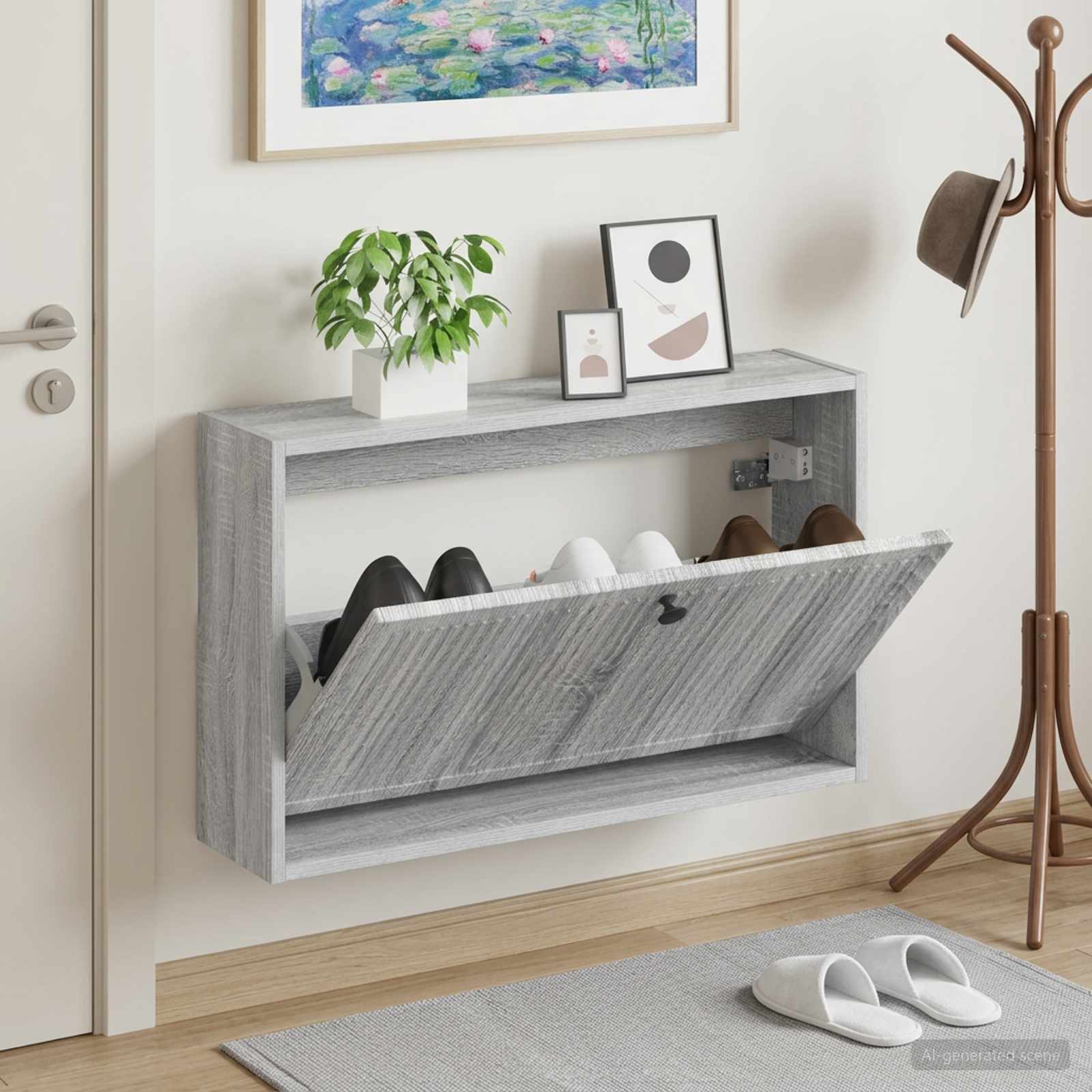 Wandmontierter Schuhschrank EDE 71 x 17 x 43 cm Holzwerkstoff