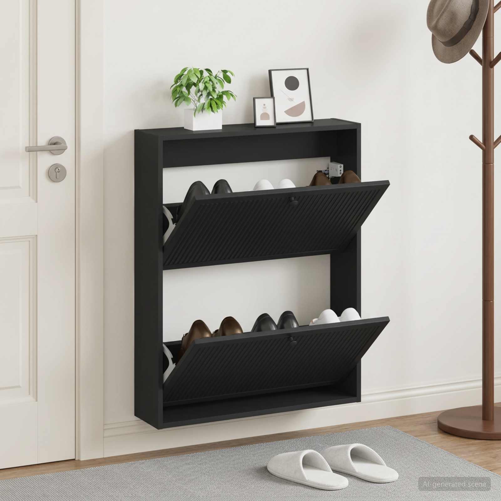 Wandmontierter Schuhschrank EDE 71 x 17 x 86 cm Holzwerkstoff