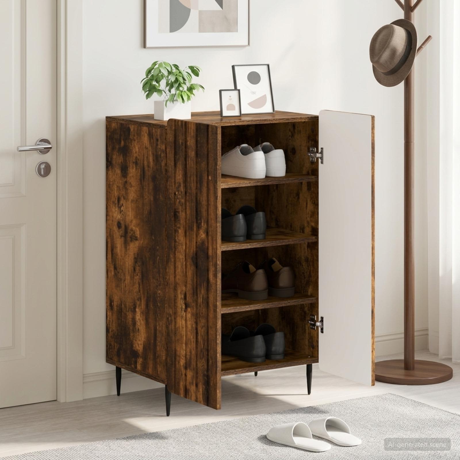 Schuhschrank ZWOLLE 59,5 x 39,5 x 91,5 cm Holzwerkstoff