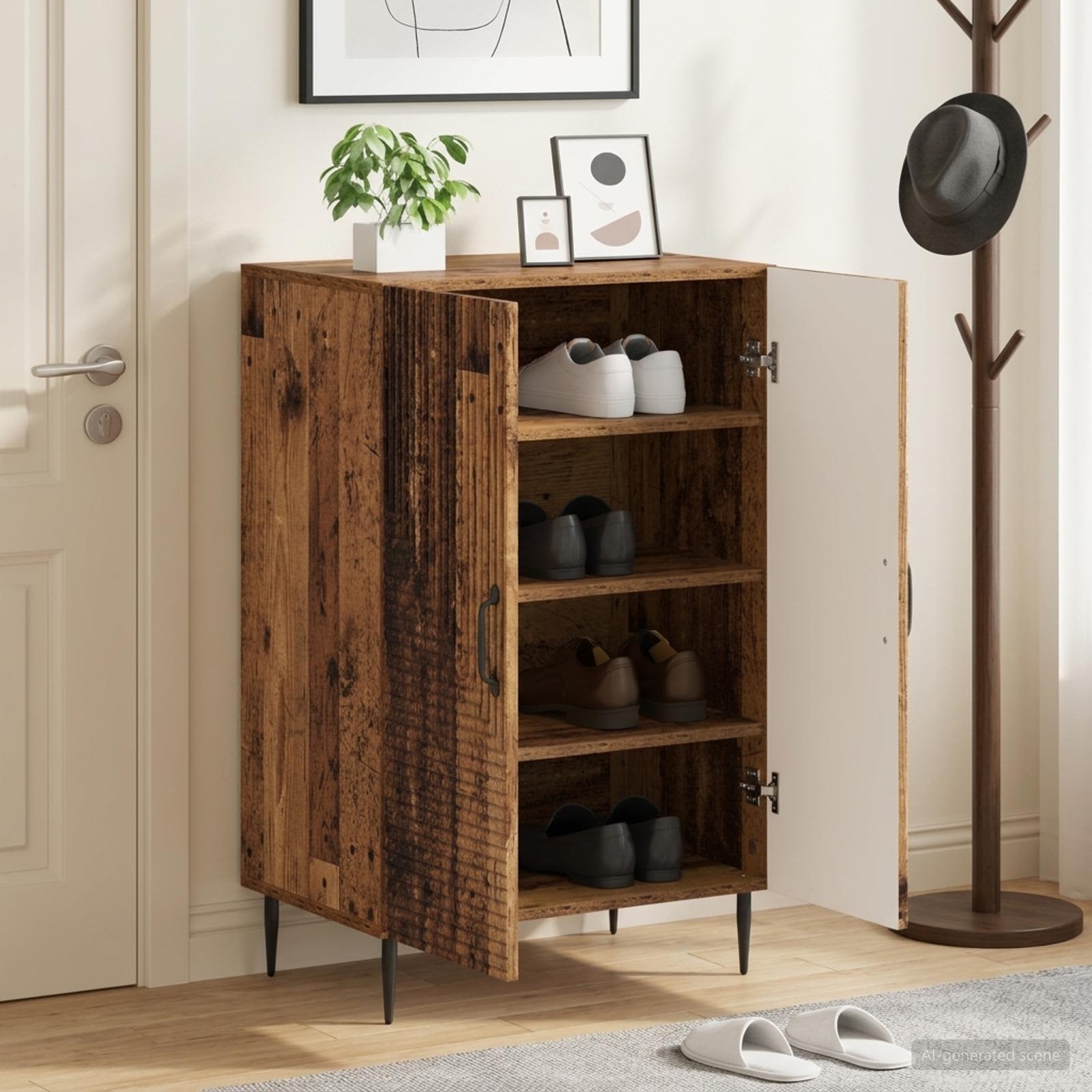 Schuhschrank HAARLEM 59,5 x 39,5 x 89,5 cm Holzwerkstoff