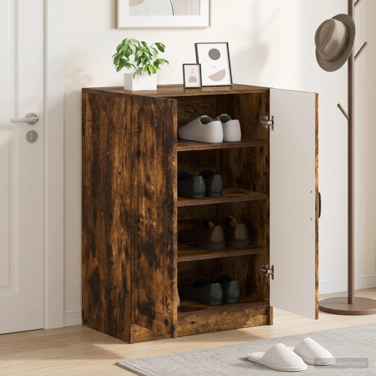 Schuhschrank UTRECHT 59,5 x 39,5 x 87 cm Holzwerkstoff