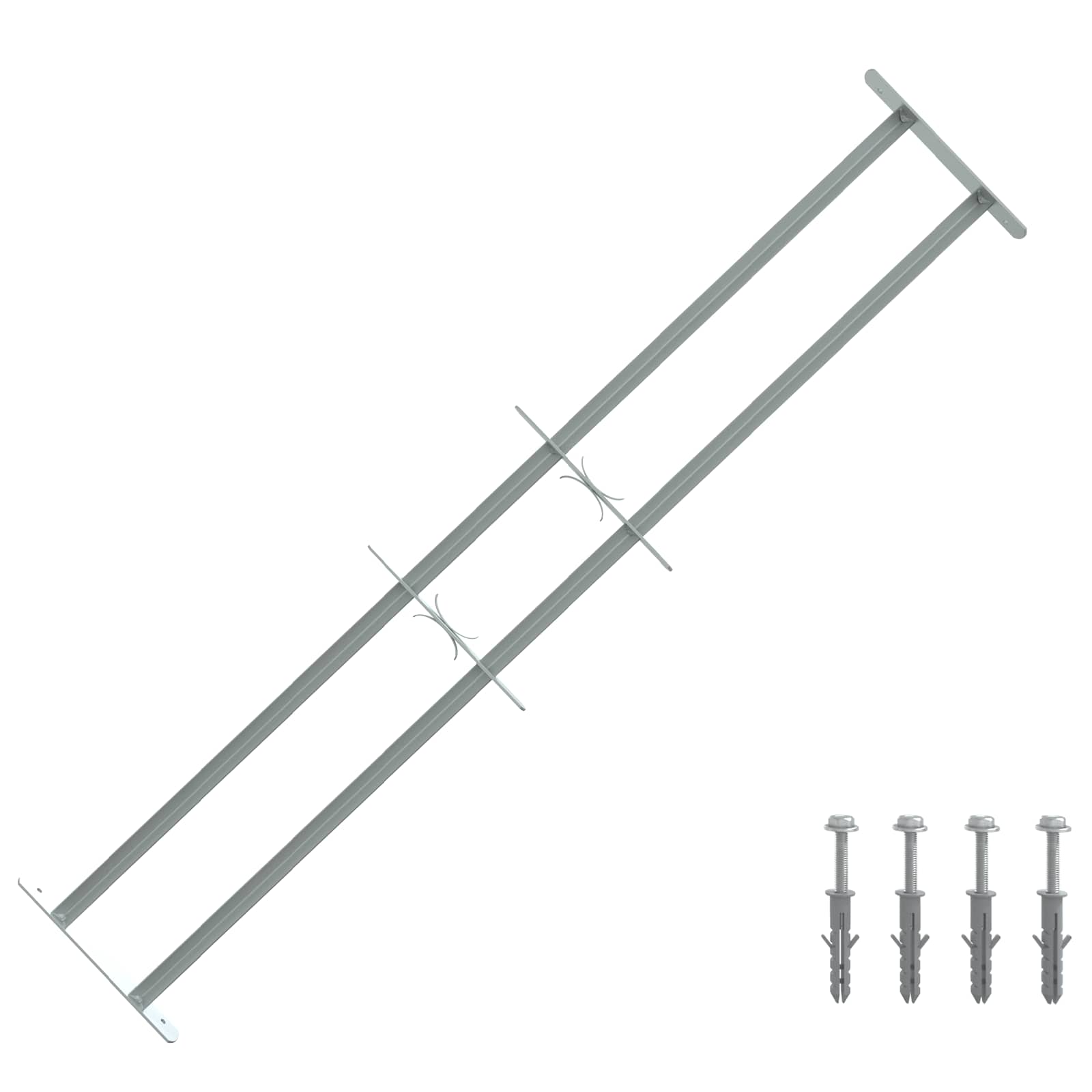 Sicherheitsgitter für Fenster mit 2 Querstangen 3 stk.