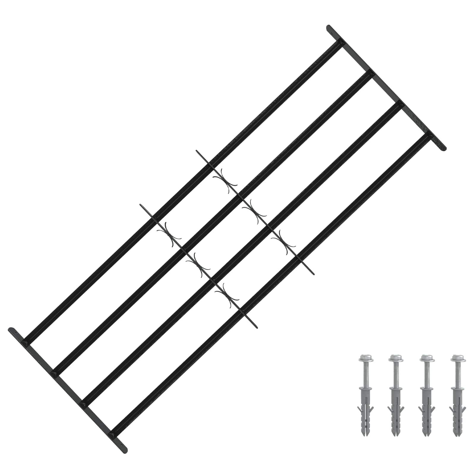 Sicherheitsgitter für Fenster mit 4 Querstangen 3 stk.
