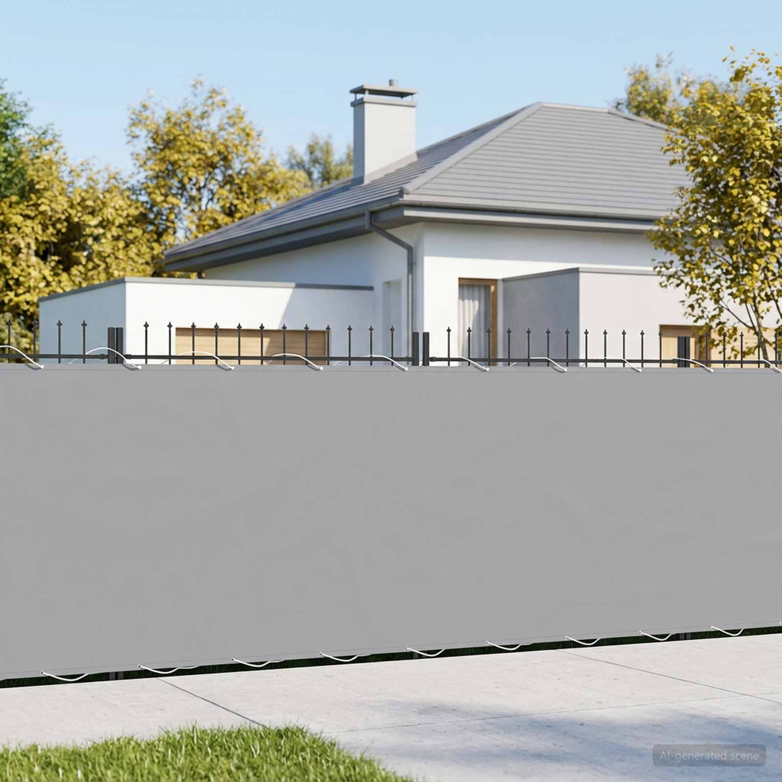 Balkon Sichtschutz 200 x 700 cm Stoff mit PU-Beschichtung