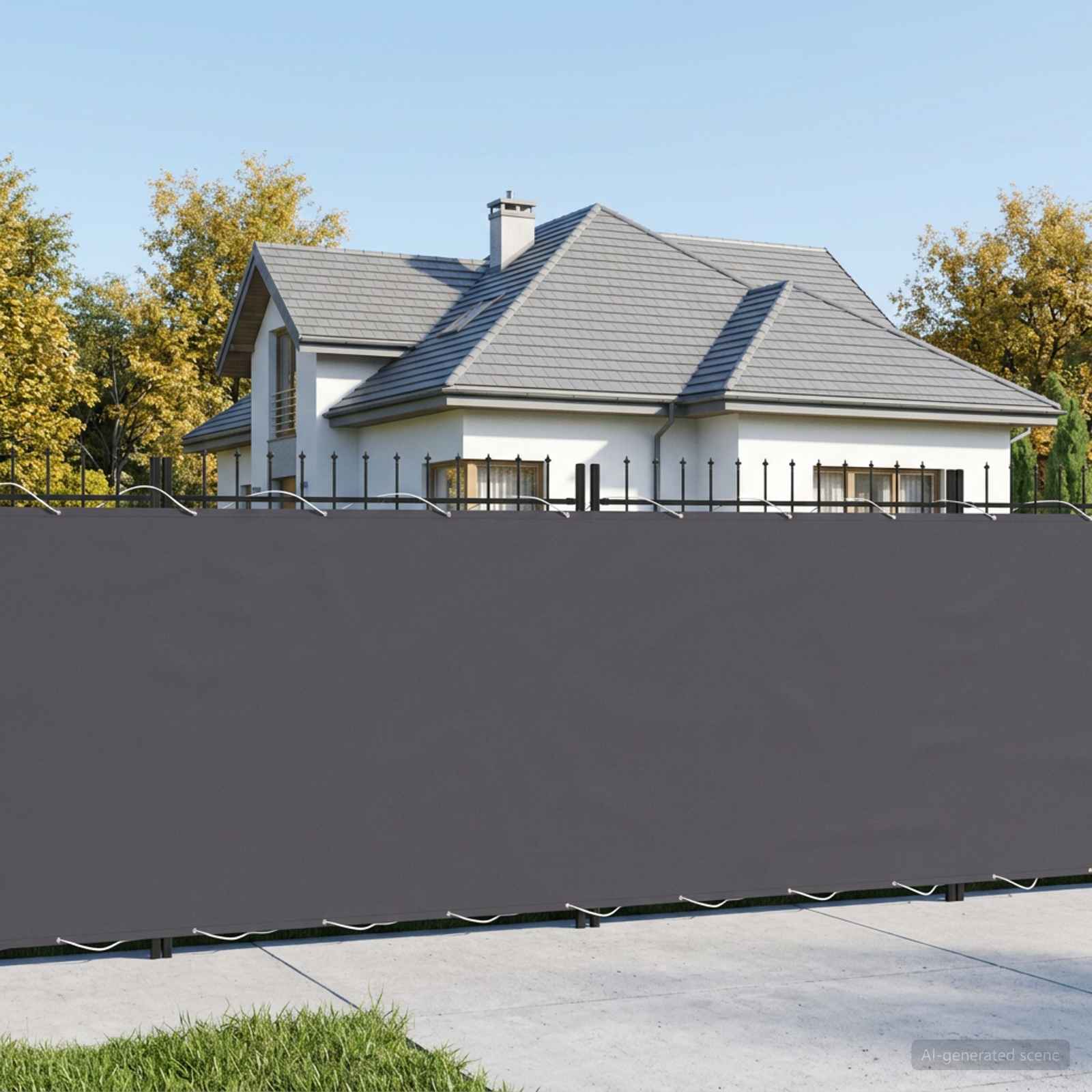 Balkon Sichtschutz 150 x 800 cm Stoff mit PU-Beschichtung