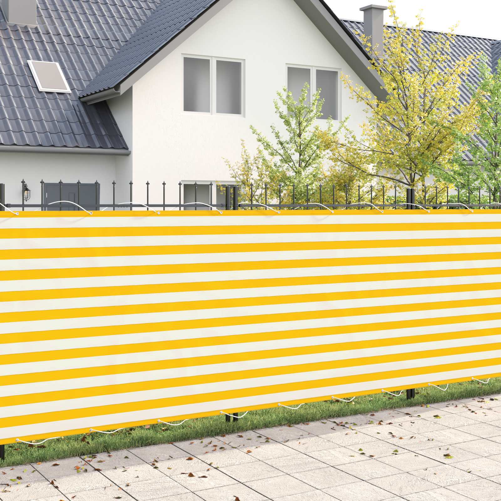 Balkon Sichtschutz 200 x 300 cm Stoff mit PU-Beschichtung