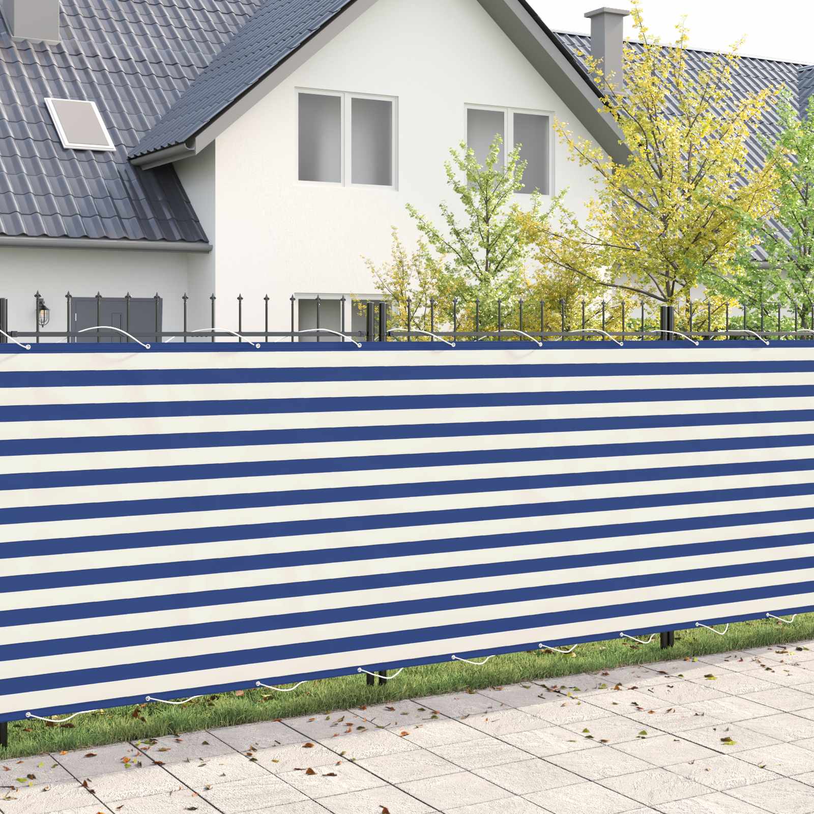 Balkon Sichtschutz 200 x 600 cm Stoff mit PU-Beschichtung