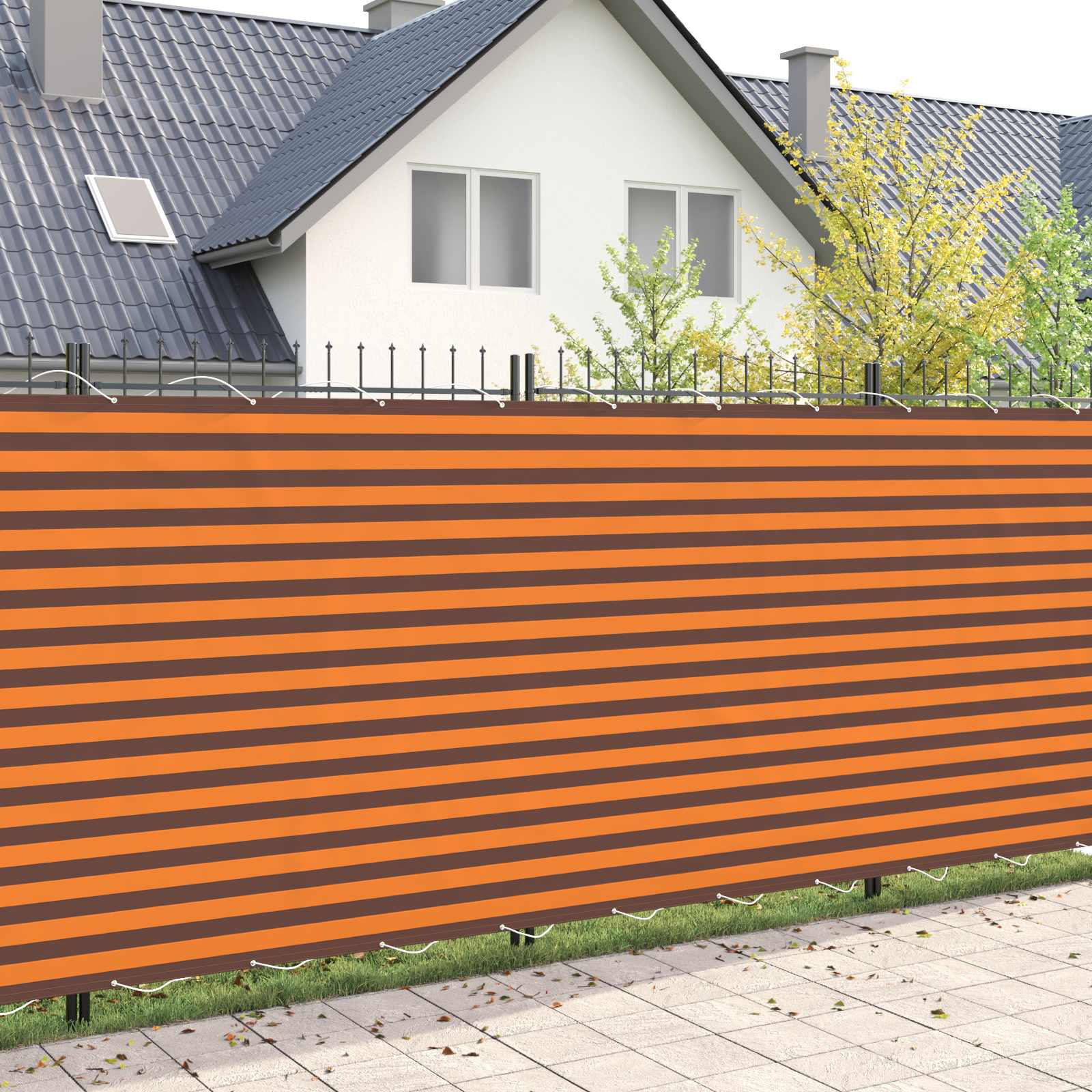Balkon Sichtschutz 200 x 400 cm Stoff mit PU-Beschichtung