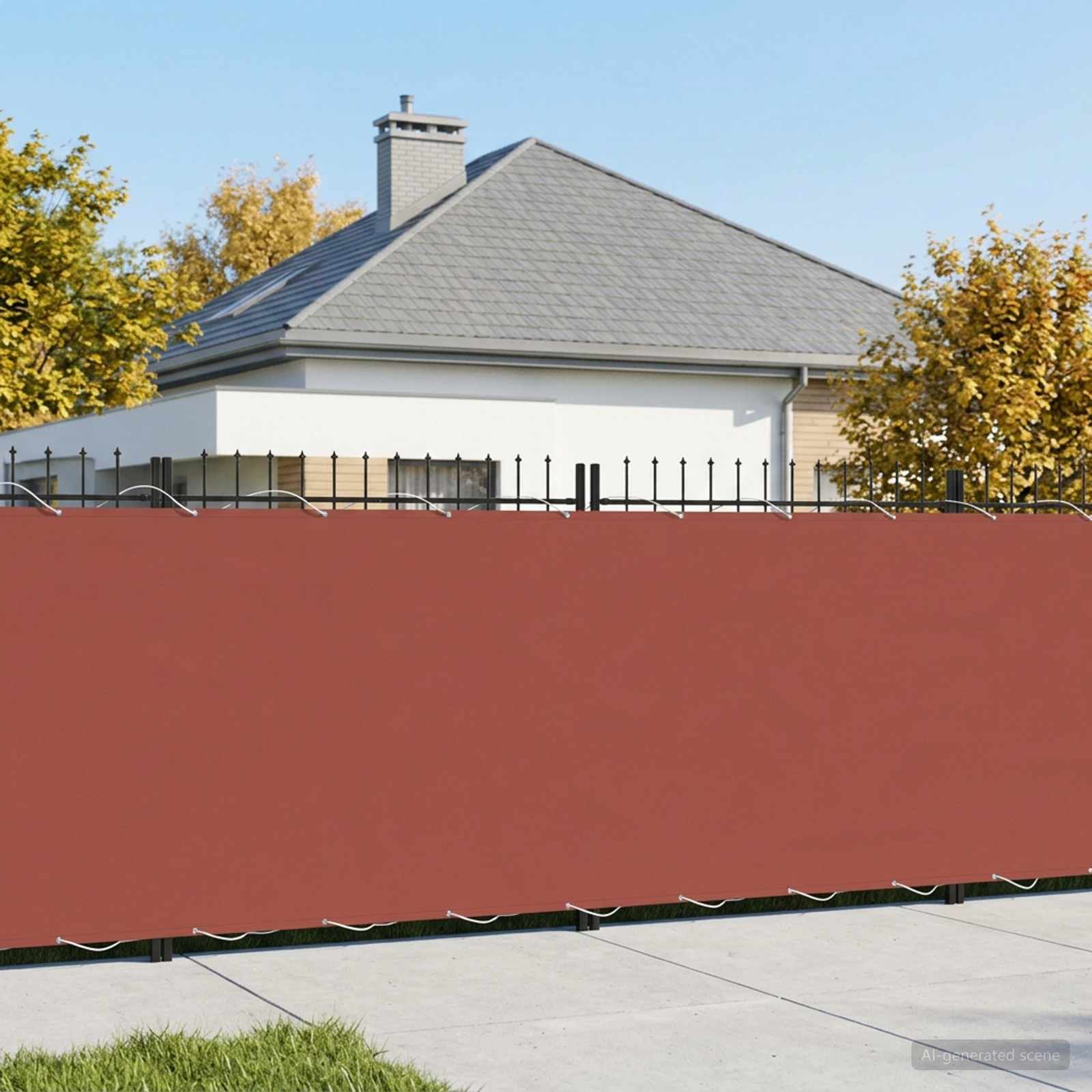 Balkon Sichtschutz 200 x 800 cm Stoff mit PU-Beschichtung