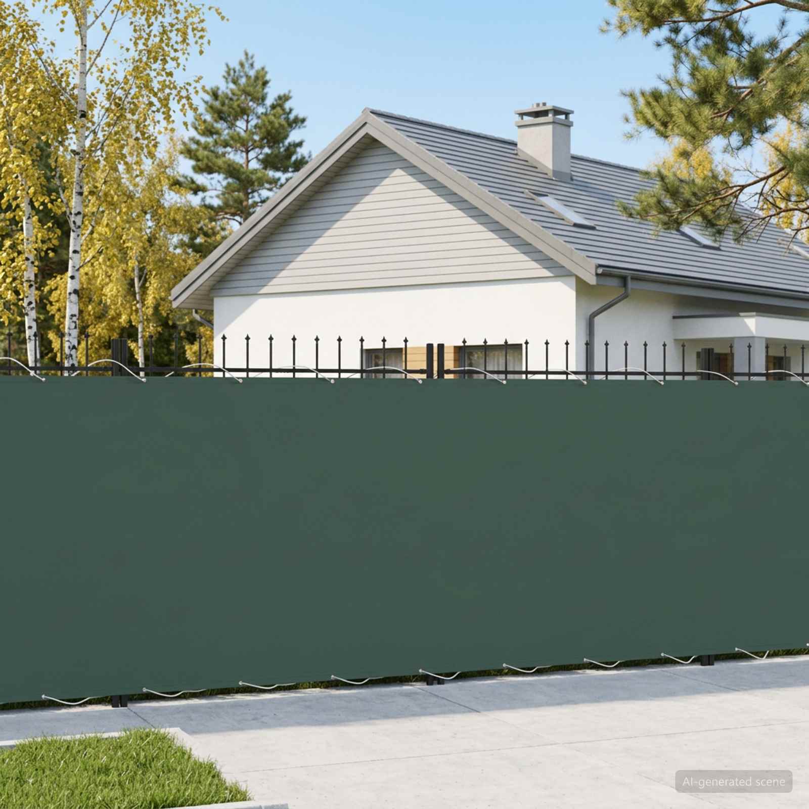 Balkon Sichtschutz 200 x 500 cm Stoff mit PU-Beschichtung