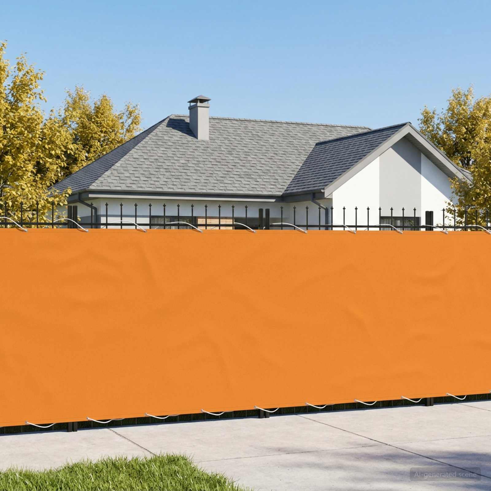 Balkon Sichtschutz 200 x 800 cm Stoff mit PU-Beschichtung