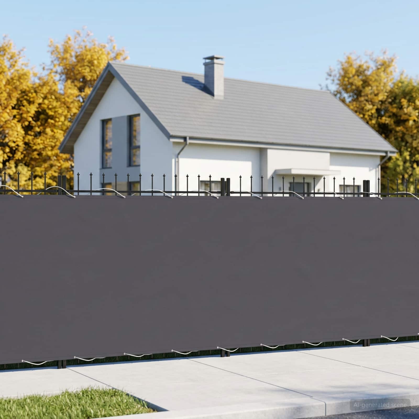Balkon-Sichtschutz 1,5 x 15 m Stoff mit PU-Beschichtung
