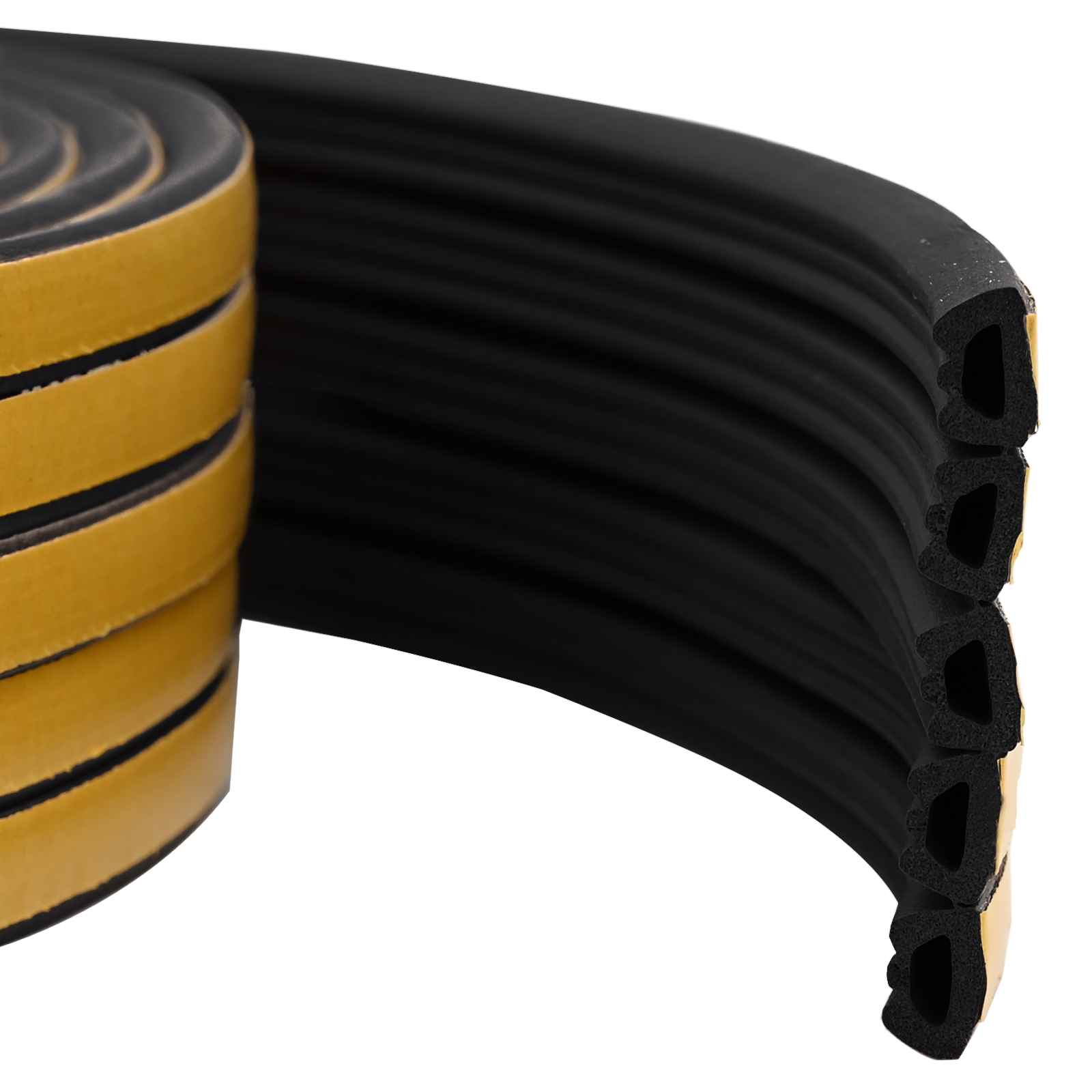 Selbstklebende Fensterdichtung Schwarz 10 x 6 mm 12 m