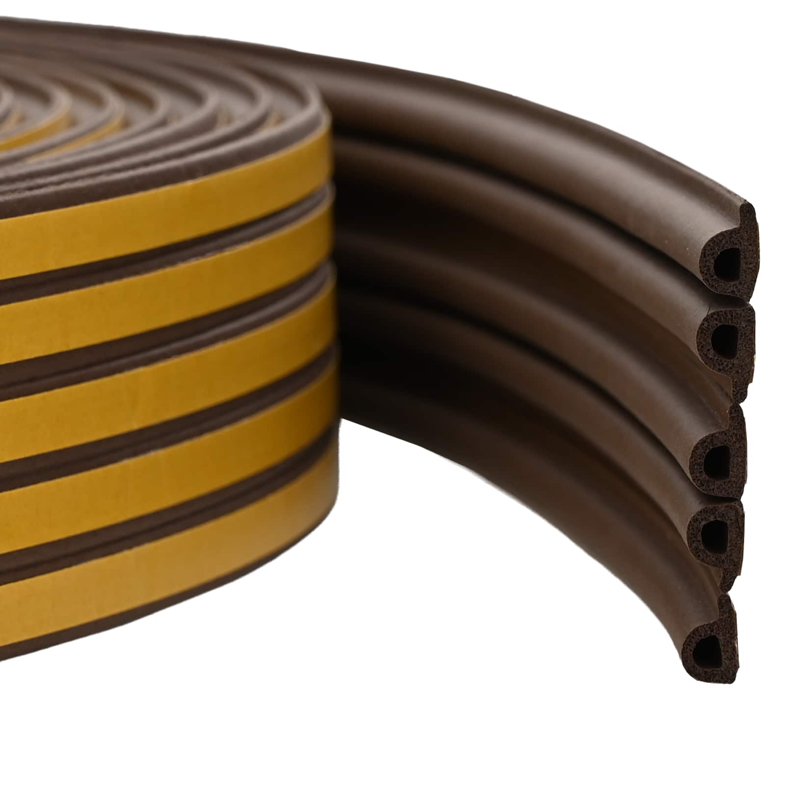 Selbstklebende Fensterdichtung Braun 9 x 6 mm 12 m