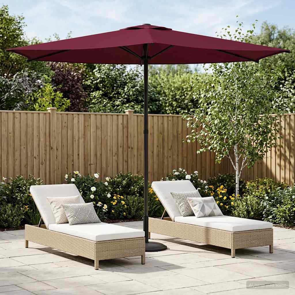 Gartensonnenschirm 270 x 270 cm Polyester Rechtwinklig