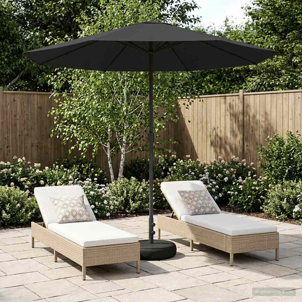 Garten-Schirm mit Fuß 230 x 230 cm Polyester Rechtwinklig