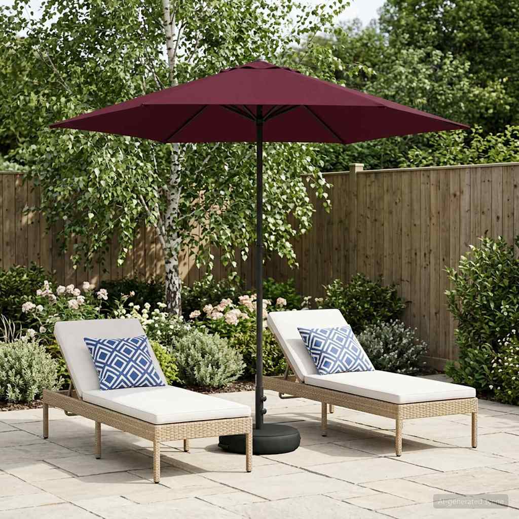 Garten-Schirm mit Fuß 230 x 230 cm Polyester Rechtwinklig