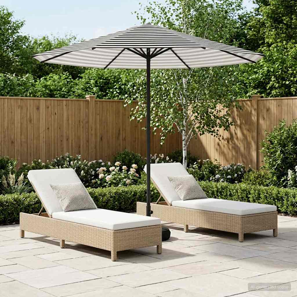Garten-Schirm mit Fuß 230 x 230 cm Polyester Rechtwinklig