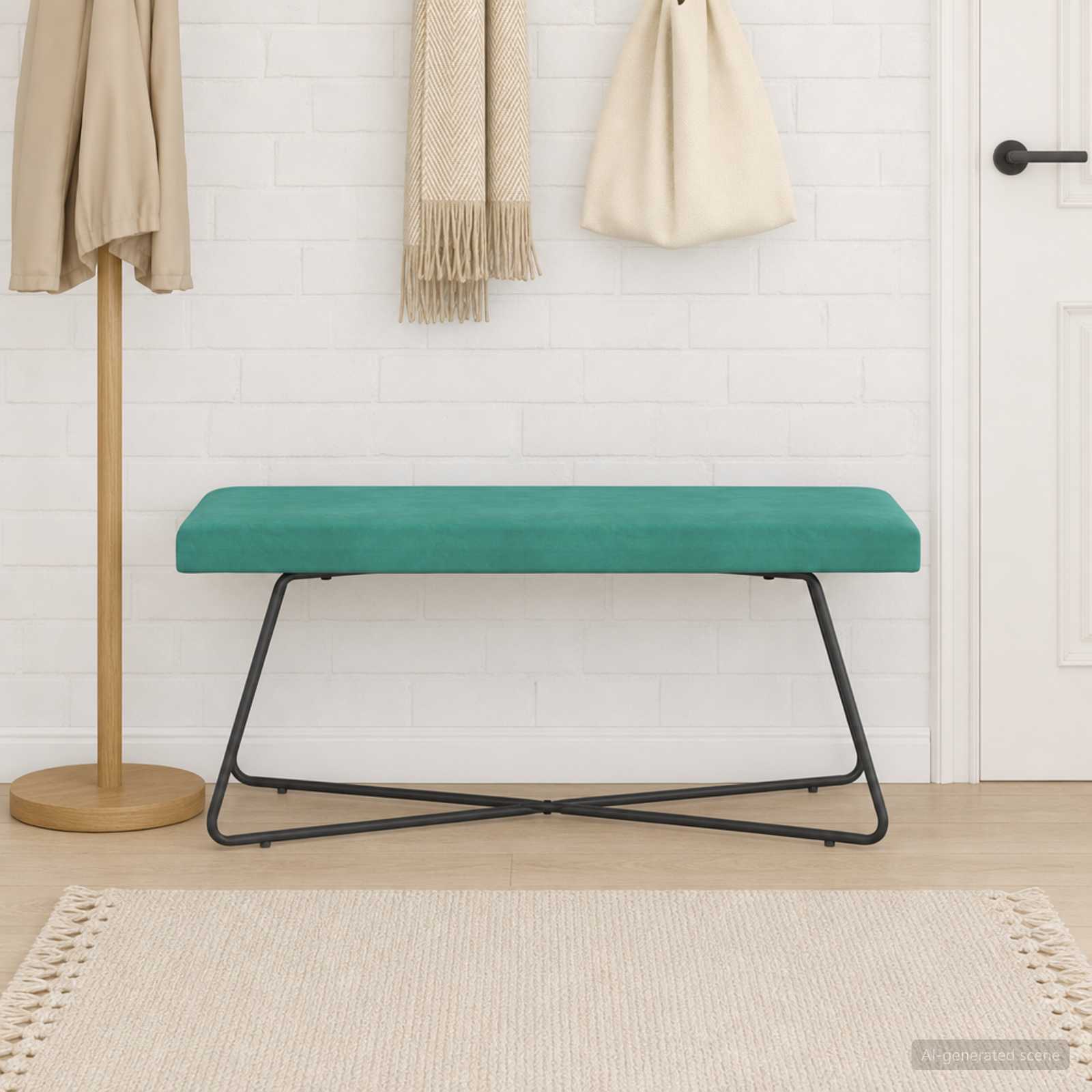 Bank Türkis 110 x 40 x 45 cm Samt