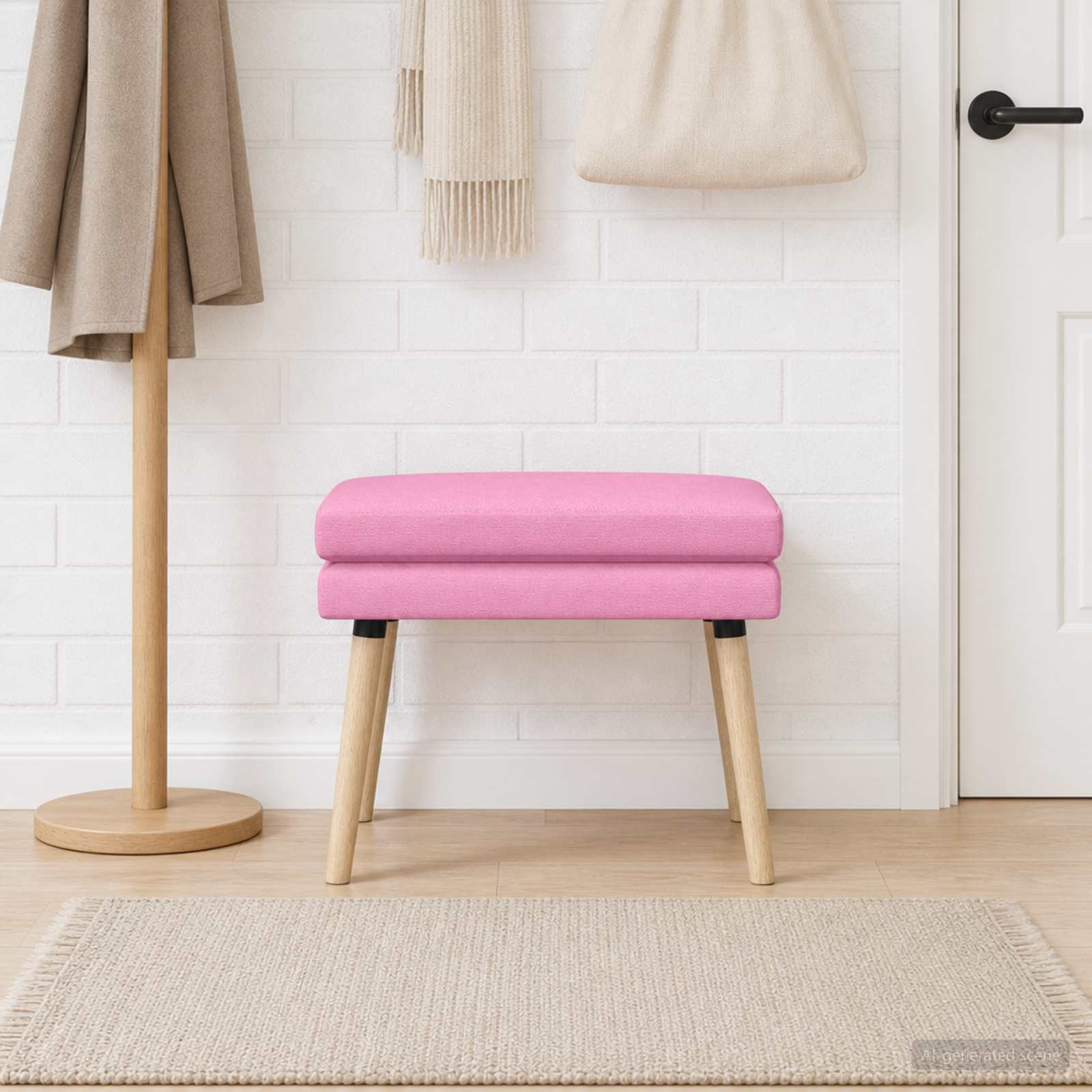 Doppellagige Bank Rosa 60 x 40 x 46 cm Stoff