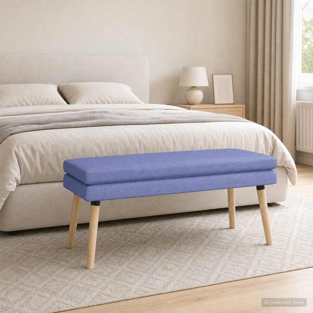 Doppellagige Bank Jeans blau 110 x 40 x 47 cm Stoff