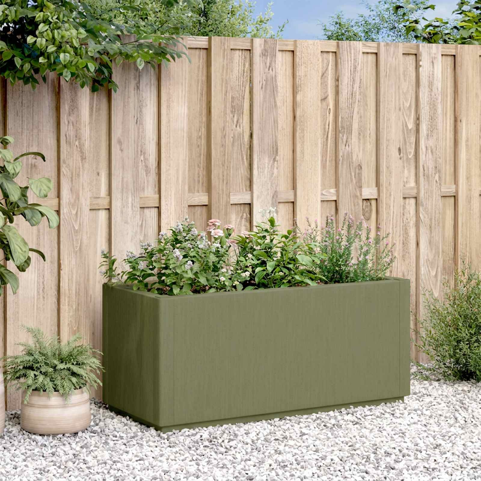 Gartenblumenbox Grün 80 x 36 x 35 cm PP